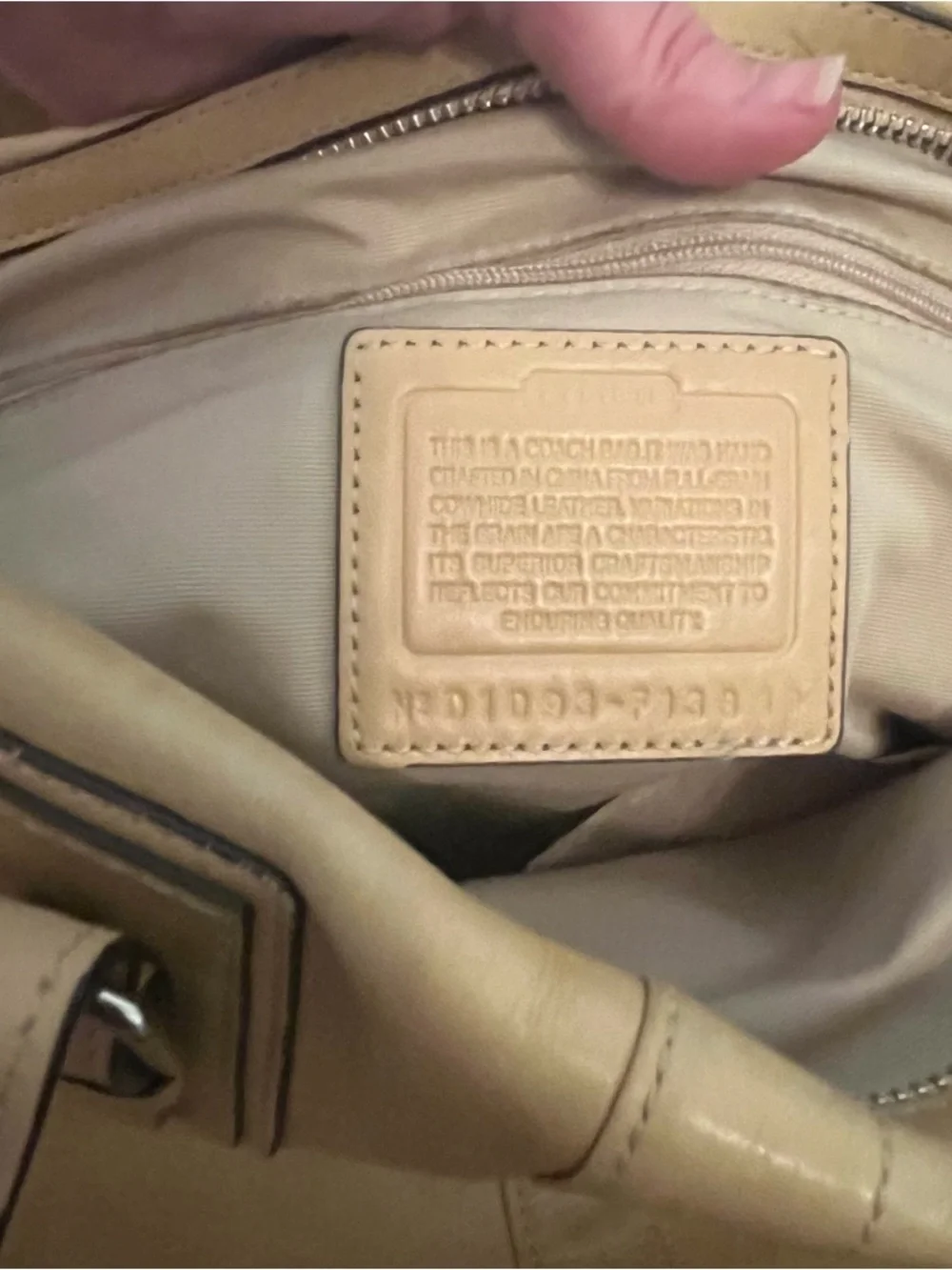 COACH Hamilton Soft Leather Satchel Purse Bag Tan Butter Yellow D1098-F13811